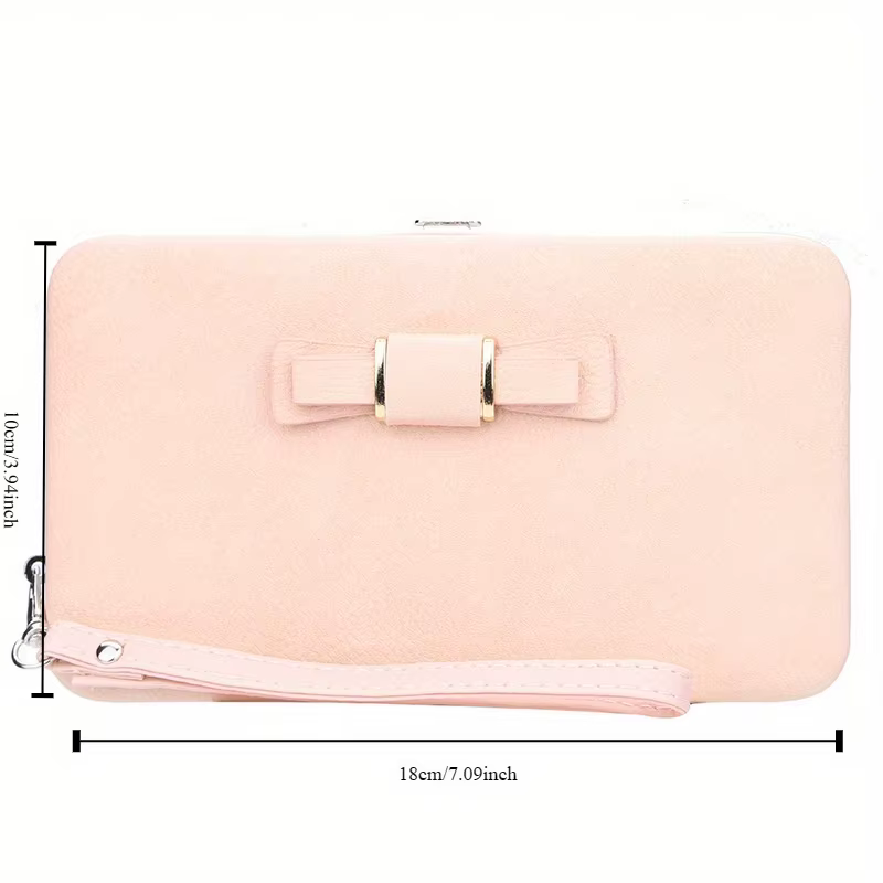 1 portefeuille pour téléphone avec nœud décoratif - Portefeuilles avec emplacements pour cartes
