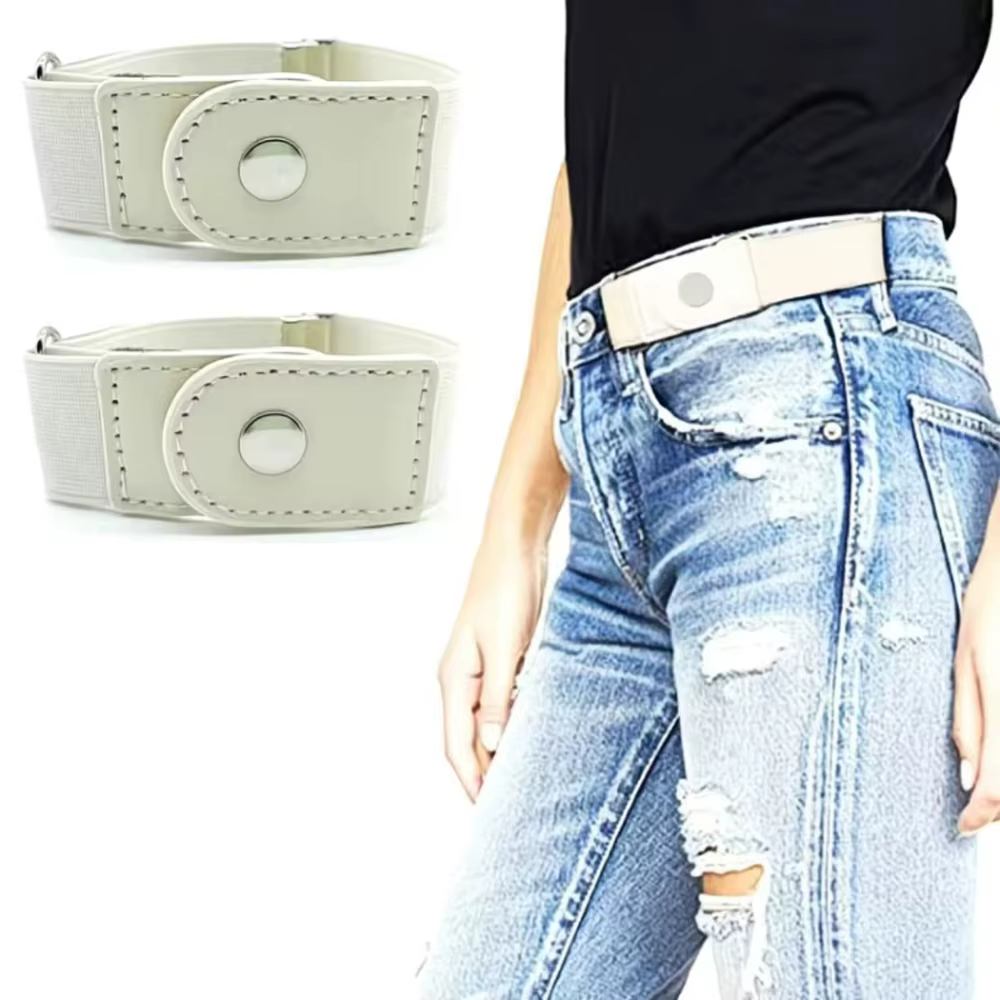 2 pièces/ensemble sans boucle ceinture élastique pour femmes hommes unisexe