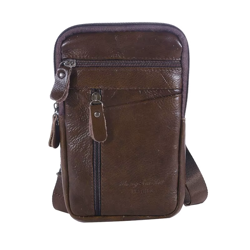 Sac de taille en cuir pour hommes