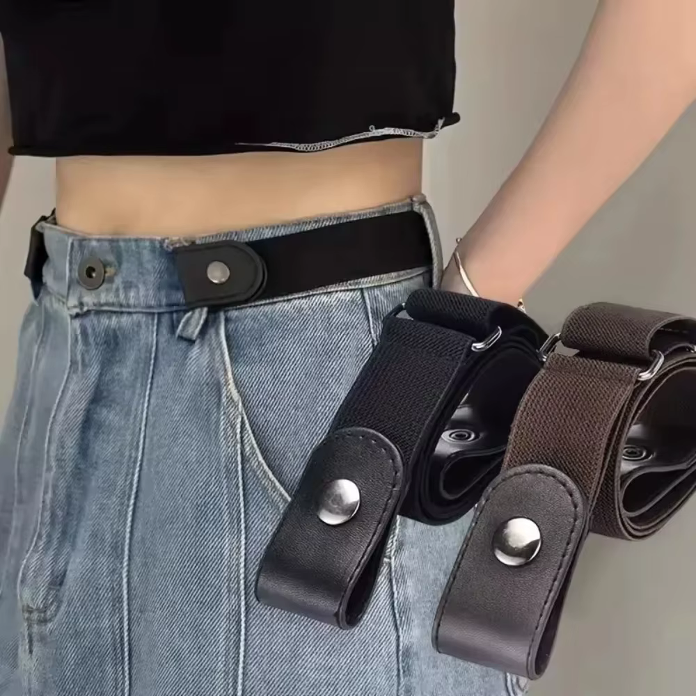 Ceinture élastique sans boucle pour femmes et hommes
