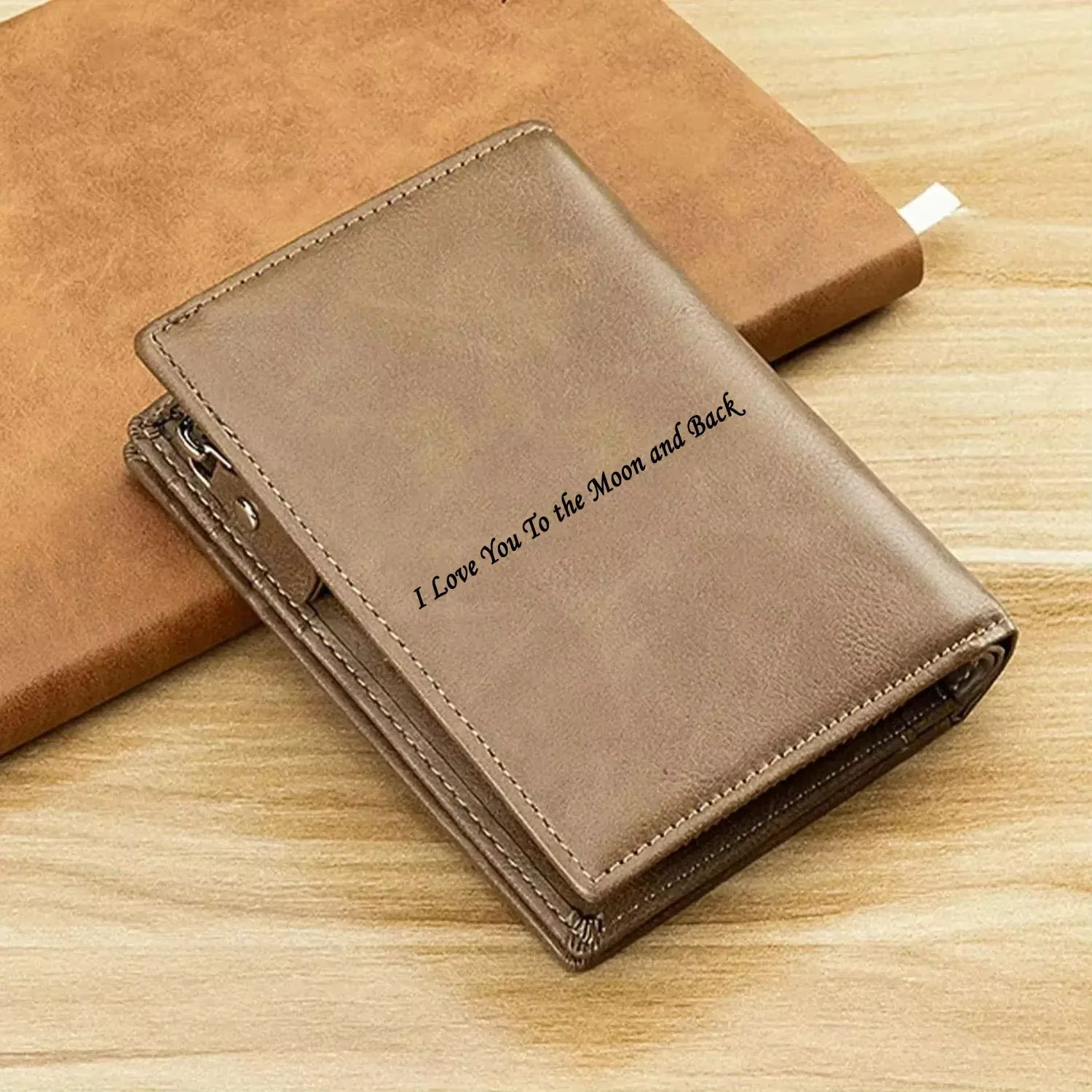 Portefeuille pour hommes avec texte Photo personnalisé
