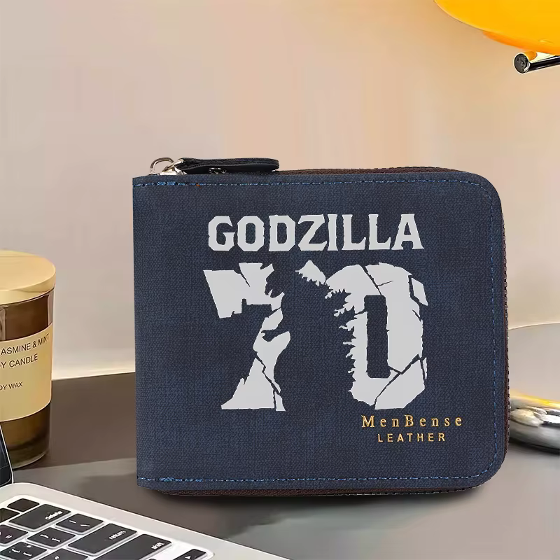 Portefeuille Godzilla tendance avec fermeture éclair
