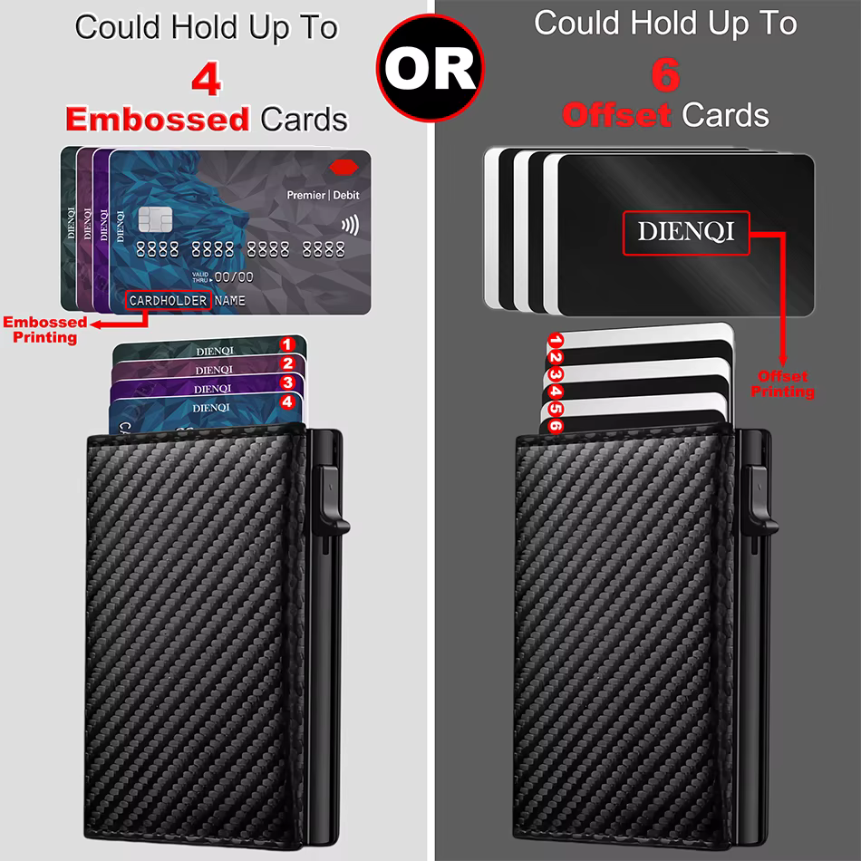 Portefeuille Rfid porte-carte de crédit de luxe