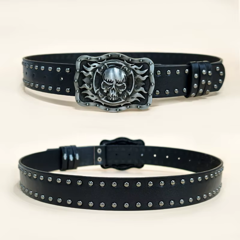 16.8 Grim Reaper – ceinture en cuir Pu pour hommes et femmes