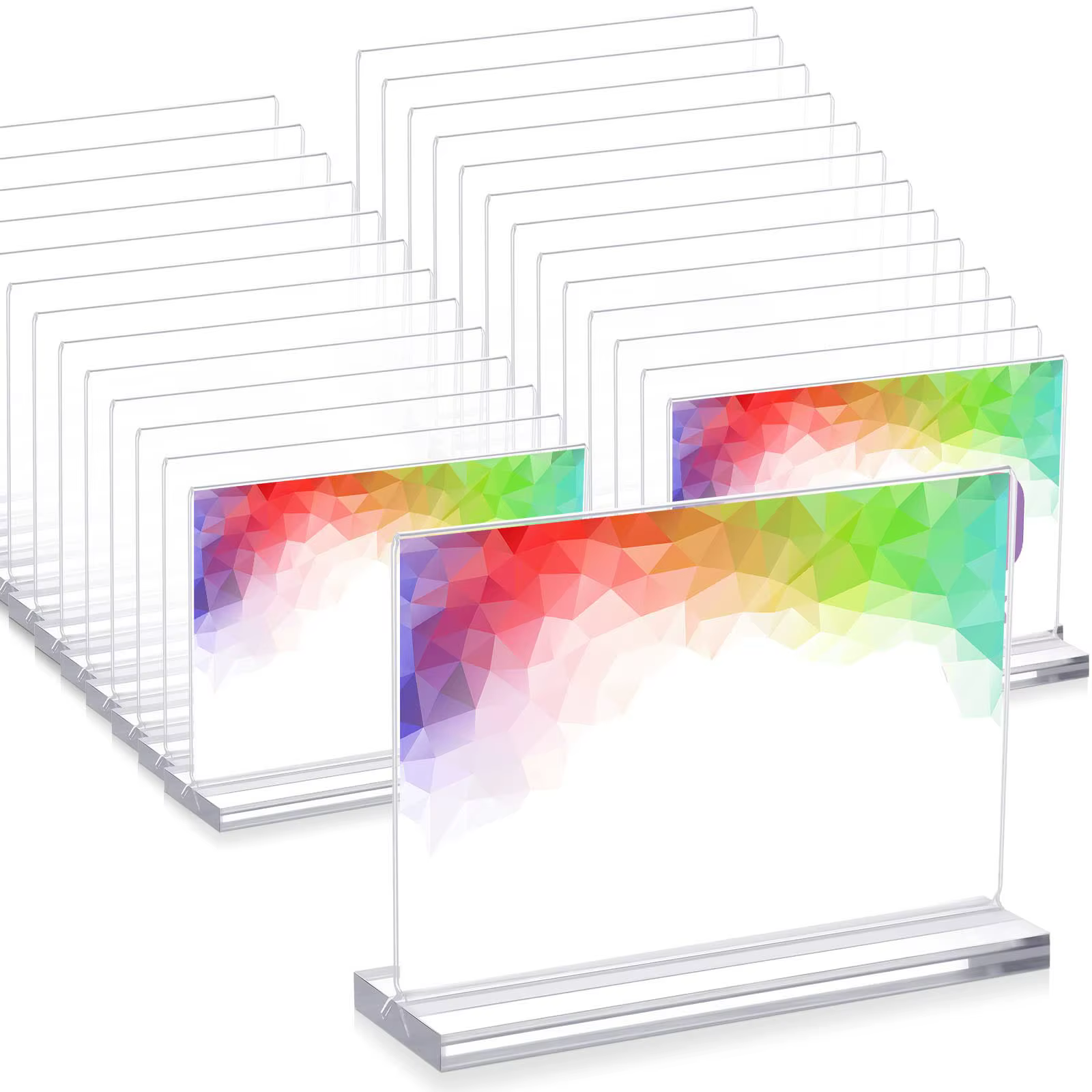 Support de panneau en acrylique transparent, 1 pièce, présentoir de Menu de Table sur pied, panneau en acrylique transparent Double face, bureau, magasin, Restaurant, réunion