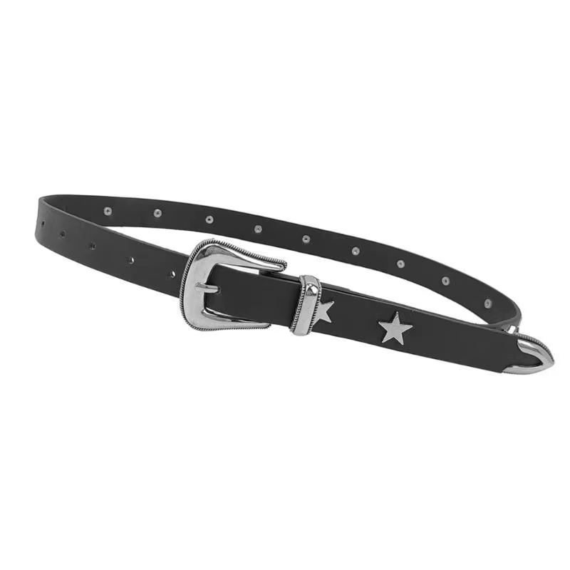 Ceinture à boucle ardillon cloutée à rivets 39BB