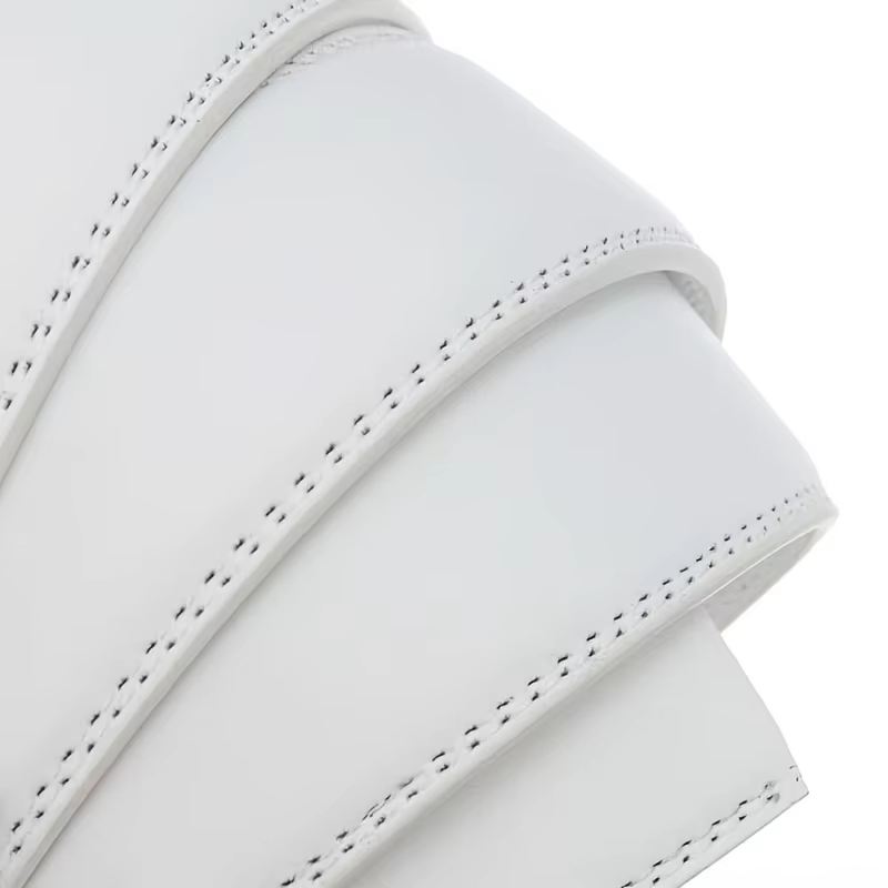 Ceinture à cliquet blanche pour homme (sans déduction)