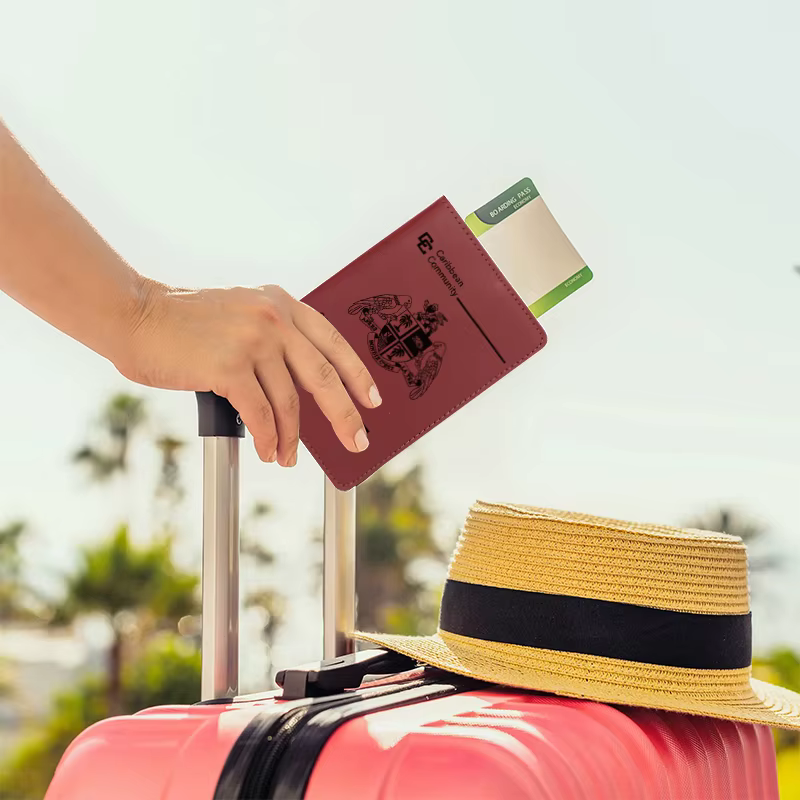 Portefeuille de voyage en cuir véritable fait à la main