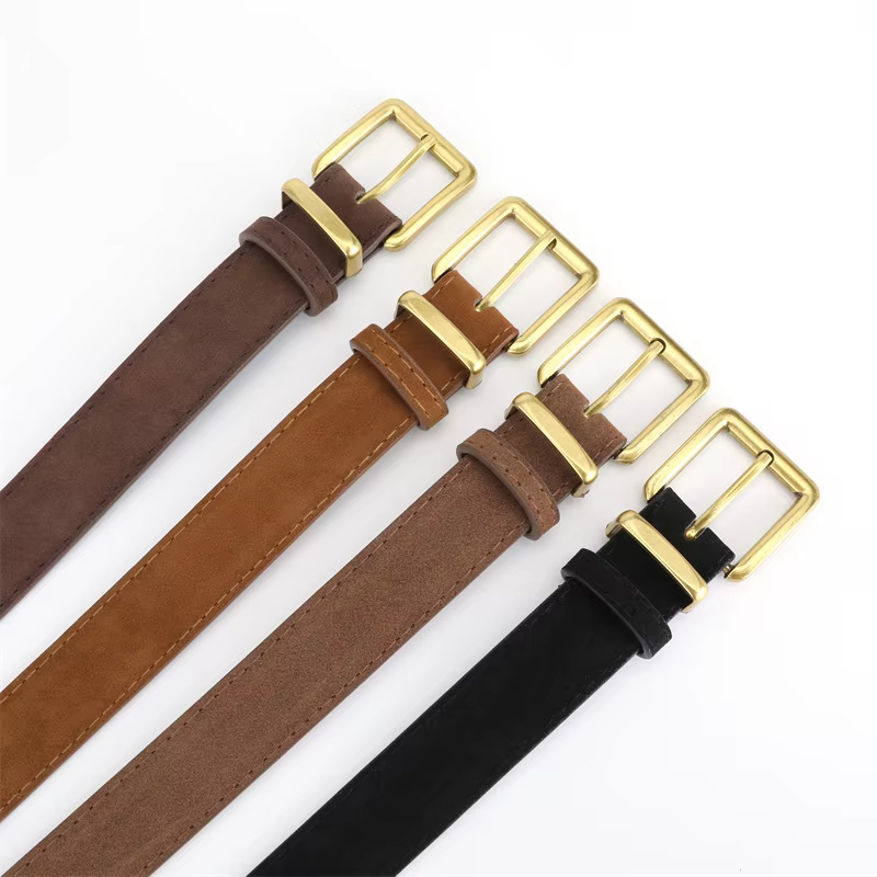 Ceinture de luxe en daim et cuir Pu pour femmes