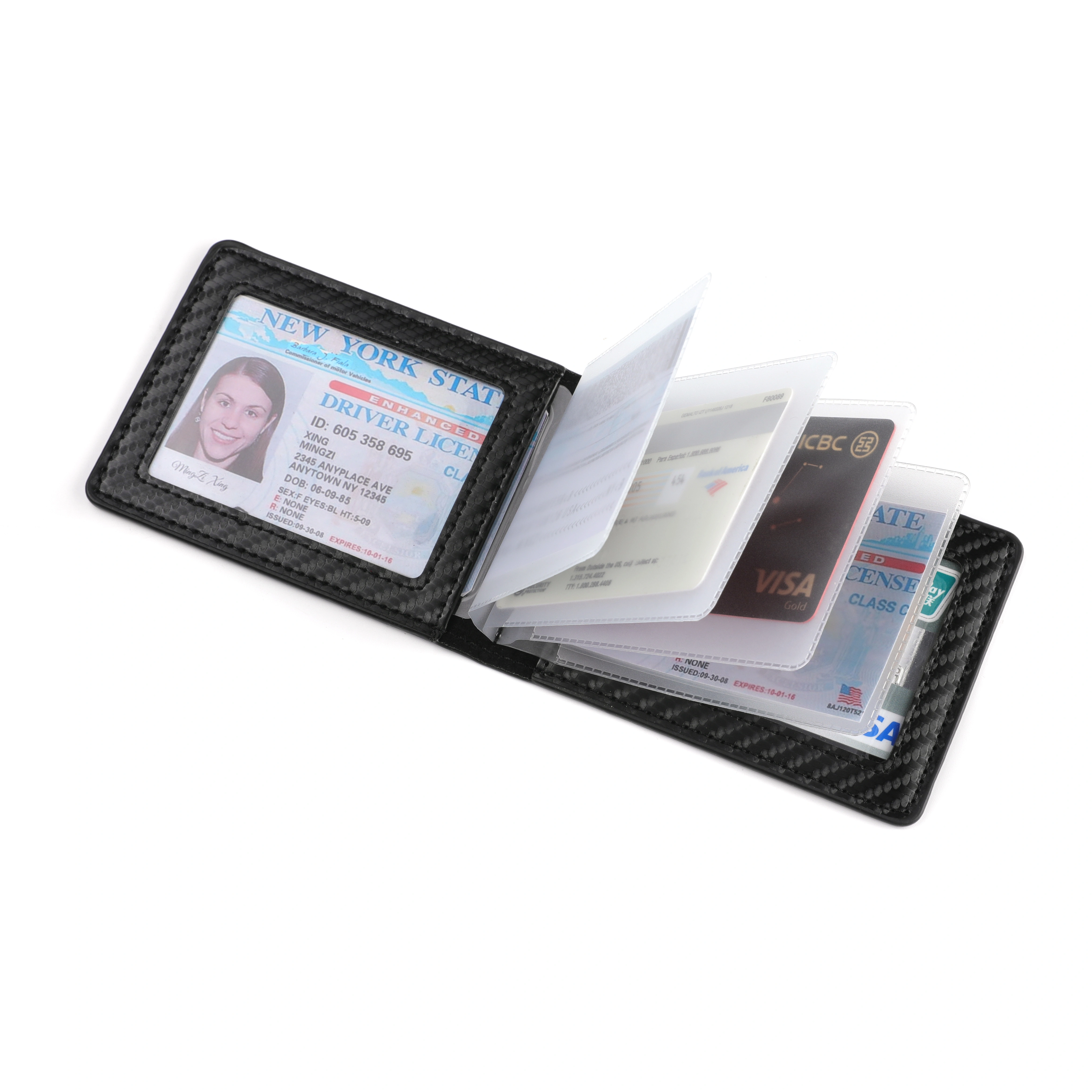 Porte-cartes de crédit en fibre de carbone pour homme