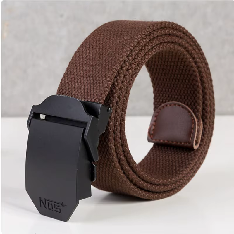 Ceinture noire de créateur avec boucle pour homme