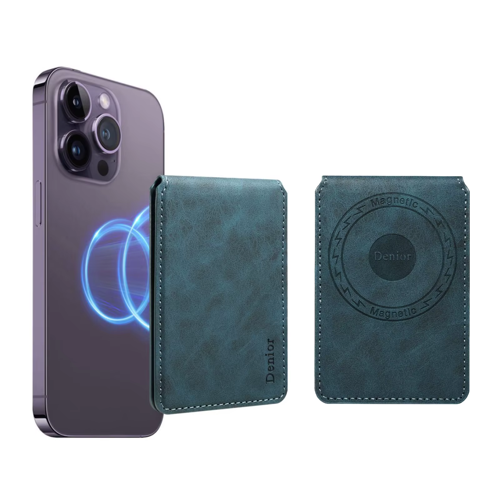 Denior – porte-cartes magnétique en cuir