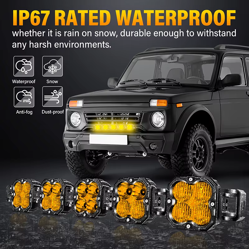 Nouveau prix départ usine, kit de bande LED connectable tout-terrain 4x4 de 40 pouces, adapté aux voitures, camions, étanche IP67, 14000LM, ambre