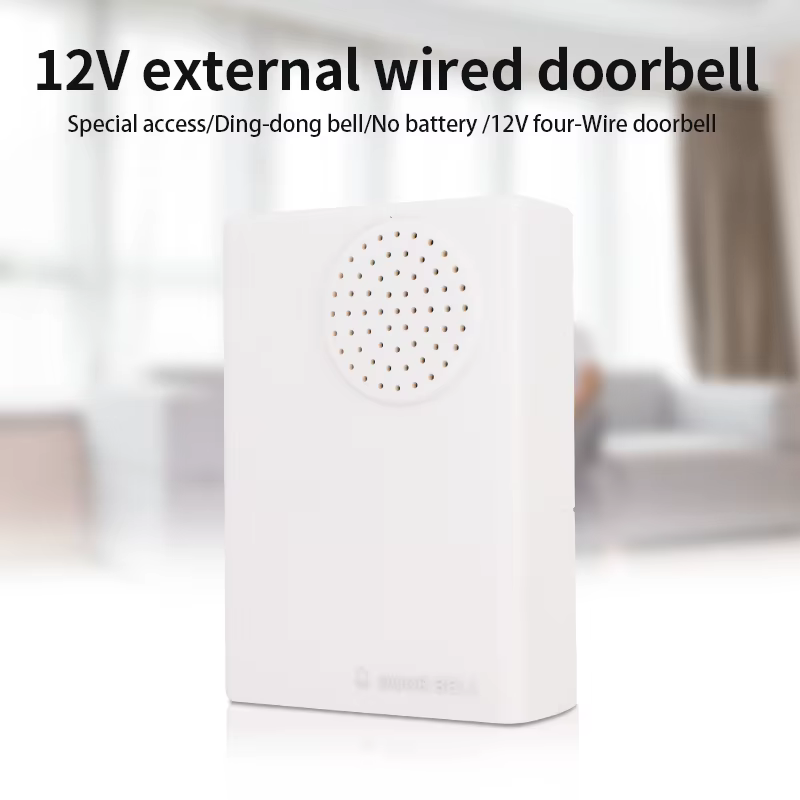 Sonnette de porte filaire électronique, son Ding-Dong 90DB, contrôle d'accès, bureau, maison, 4 fils