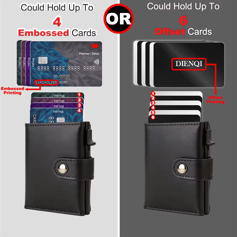 Portefeuille de luxe en fibre de carbone Rfid pour hommes