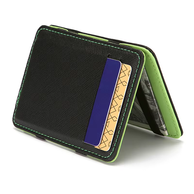 Mini portefeuille mince en cuir PU pour hommes