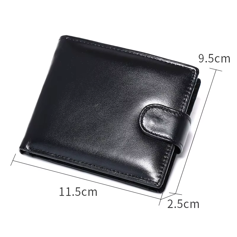 Portefeuille en cuir pour hommes avec poche pour pièces de monnaie