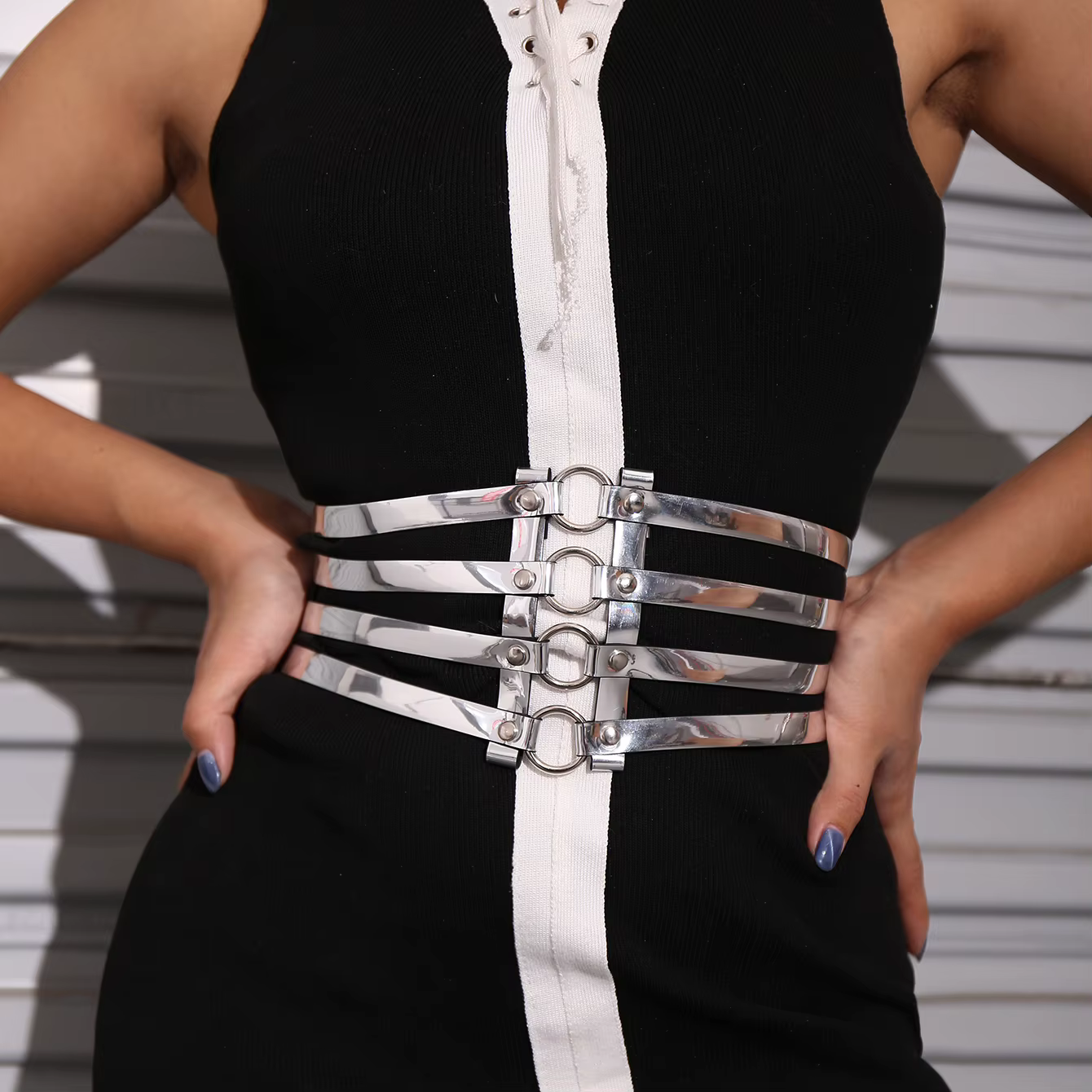 Ceinture extensible dorée pour femmes
