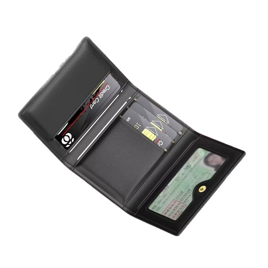 Porte-monnaie Anti-démagnetisation, porte-cartes multi-fentes, portefeuille Compact, léger, trois volets, pour le Shopping, les déplacements quotidiens