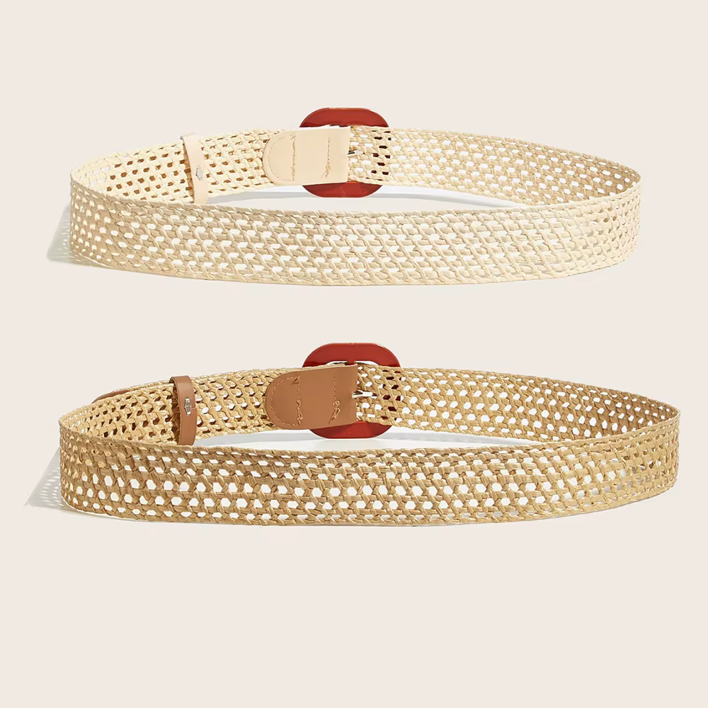 1 ceinture élastique tressée pour femme