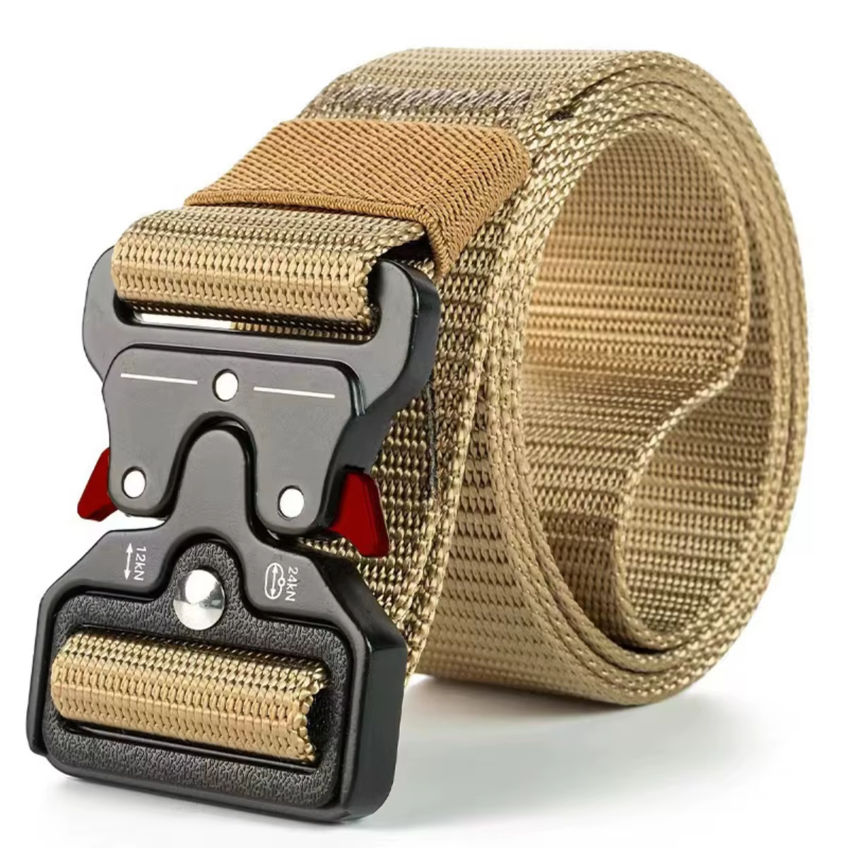 Ceinture tactique à boucle en plastique pour hommes