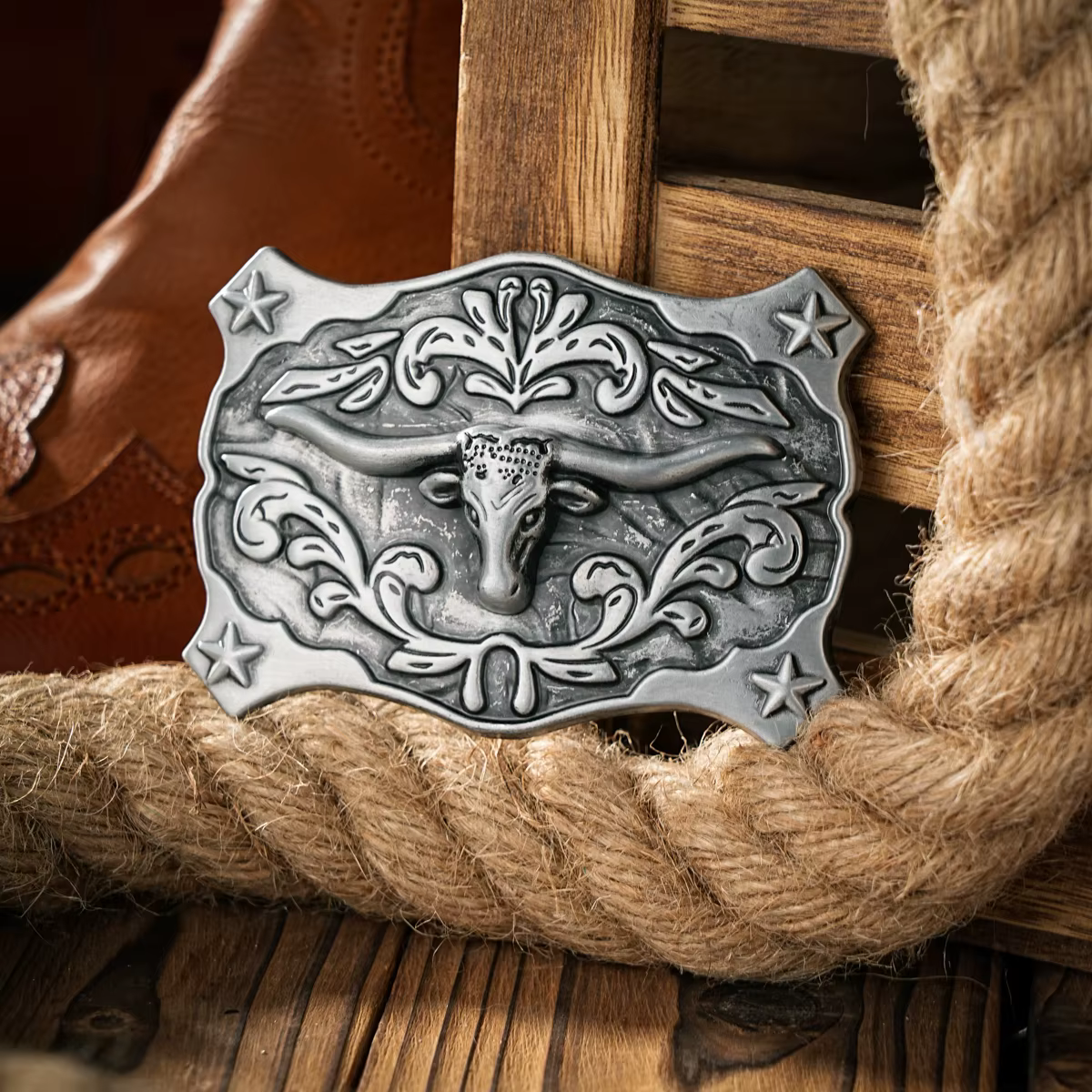 Boucle de ceinture de style occidental