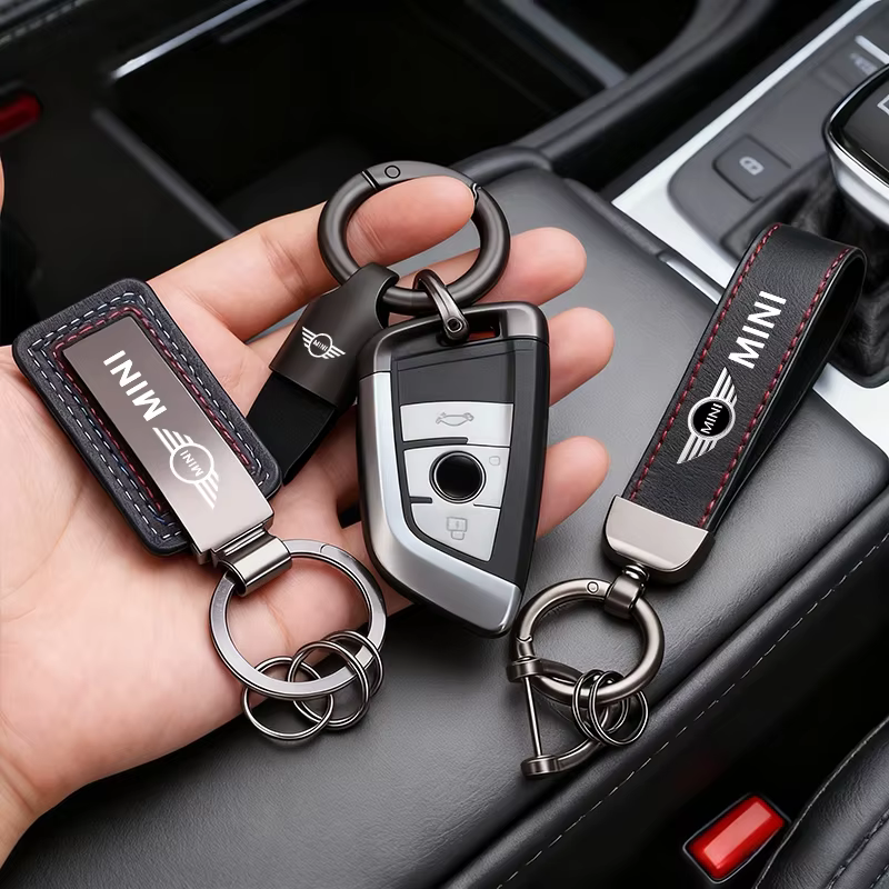Porte-clés de luxe en daim