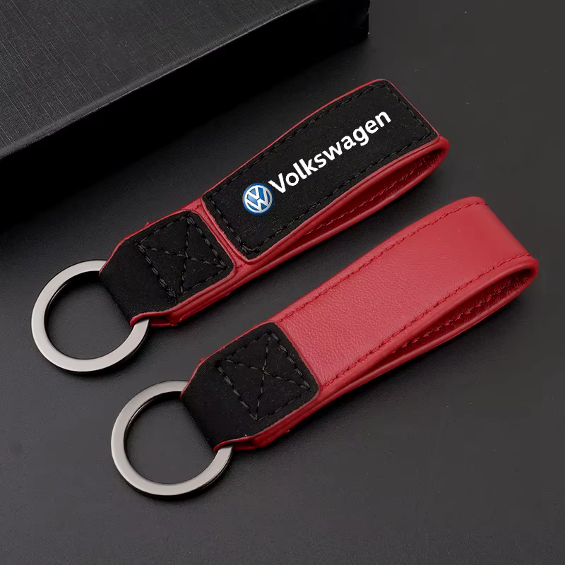 Porte-clés en cuir suédé pour homme et femme