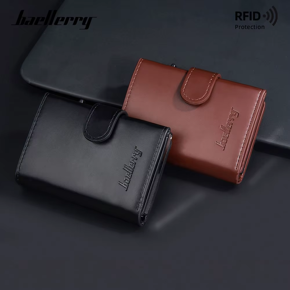 Baellerry Porte-cartes en aluminium pour homme avec bouton coulissant pop-up automatique
