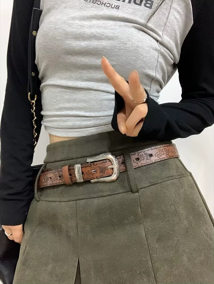 Ceintures pour femmes pour jeans robes pantalons dames ceinture de taille en cuir avec boucle dorée