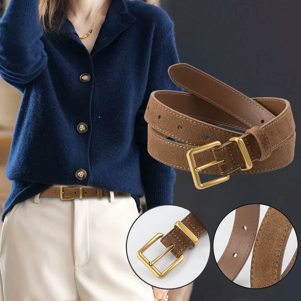 Ceinture en cuir suédé pour femme