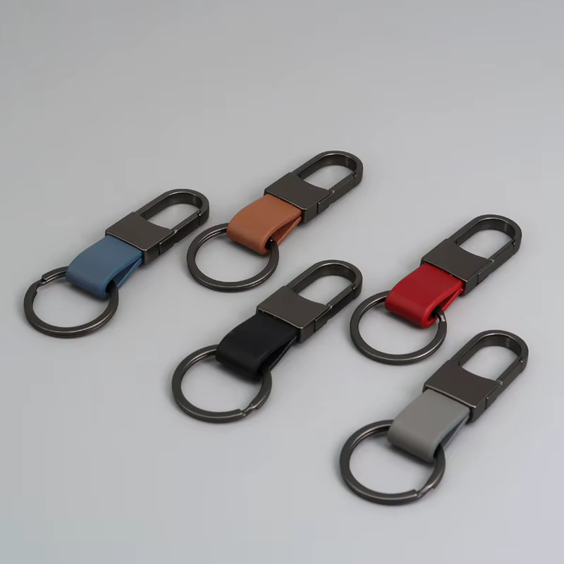 Porte-clés de voiture de luxe en cuir véritable
