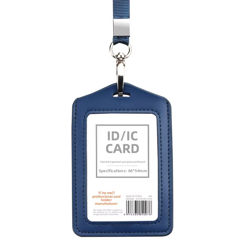 Porte-cartes en cuir avec cordon