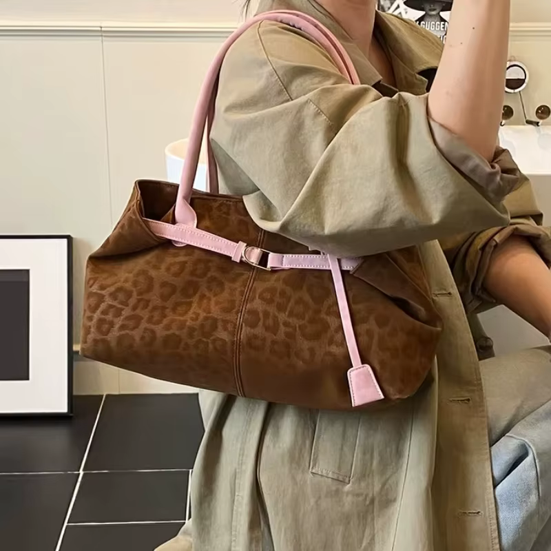 Sacs à bandoulière en cuir PU léopard pour femmes