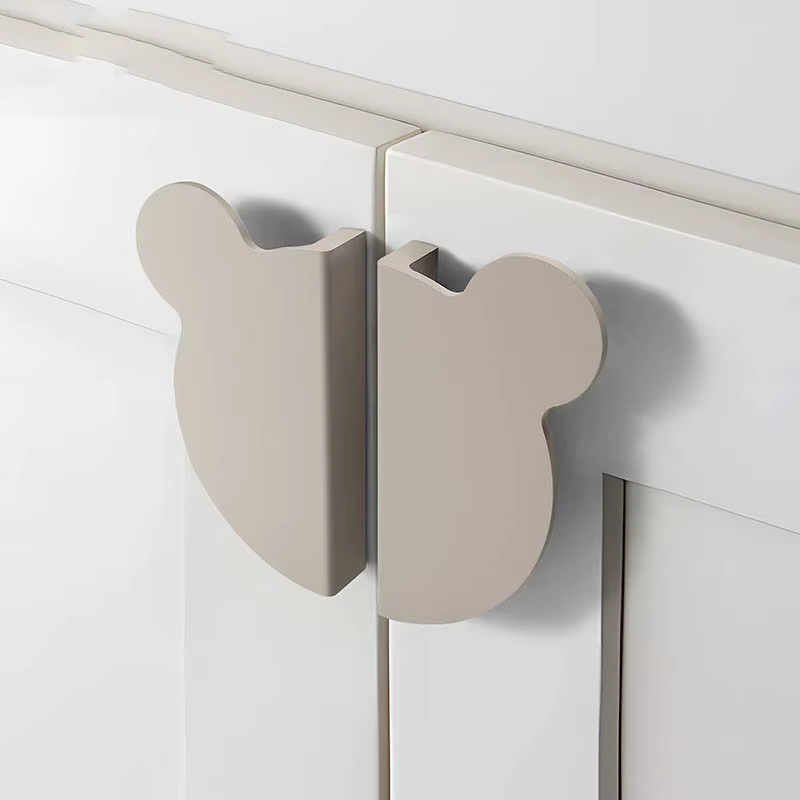Foy de porte d'armoire minimaliste moderne, semi-circulaire, tête d'ours Foy, proximité des armoires, armoire de chevet, poignée de porte de garde-robe