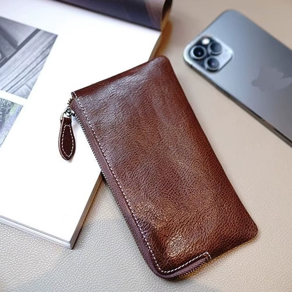 Portefeuille portable pour femme, nouveau modèle 2026, portefeuille long fin une pièce pour homme, sac de rangement pour espèces, porte-monnaie