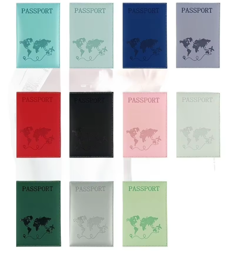 Porte-passeport en PU, couverture de passeport pour billets