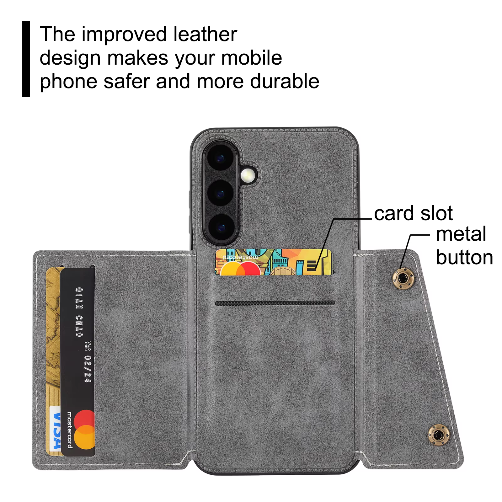 Étui en cuir porte-cartes pour Samsung Galaxy S25 S26 Ultra S24 FE S23 S22 Ultra S21 S20 FE Plus 5G – Housse portefeuille Coque