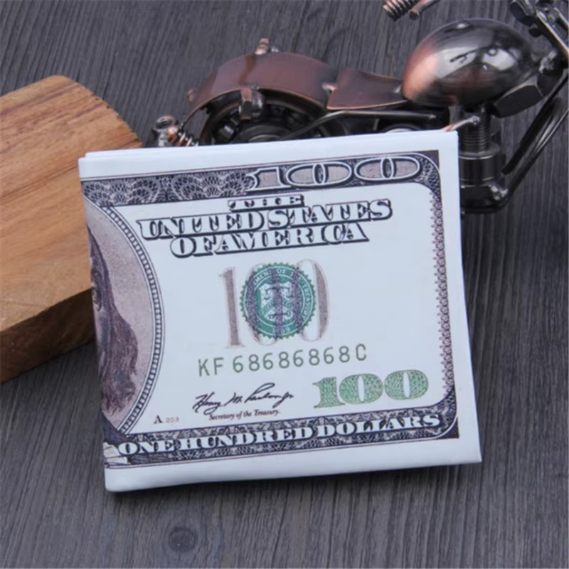 Portefeuille mignon en dollars jeunesse pour garçons et hommes