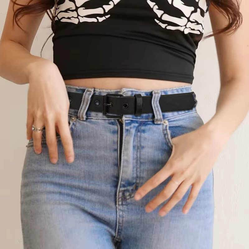 Ceinture Punk à rivets violets pour femmes