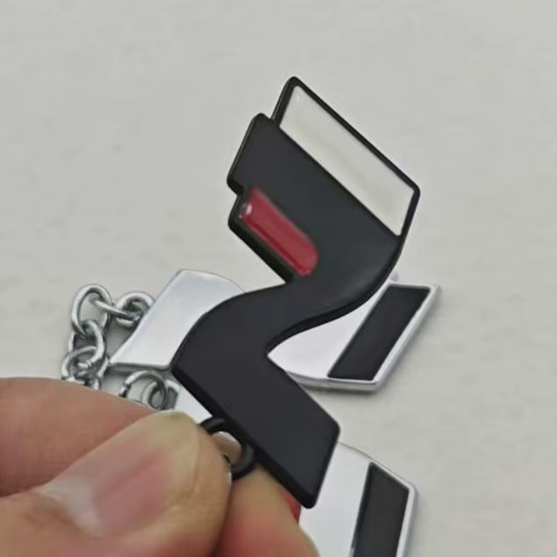 Porte-clés de voiture en métal 3D, Logo de luxe, emblème N, pour Hyundai i30 i40 i20 ix35 coupé Tucson Sonata Elantra Kona, accessoires