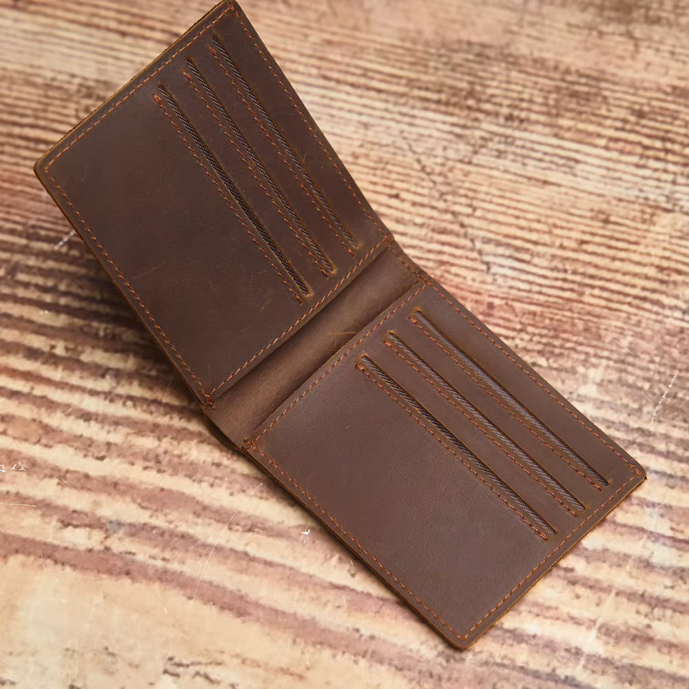 NUPUGOO Portefeuille en cuir pleine fleur authentique
