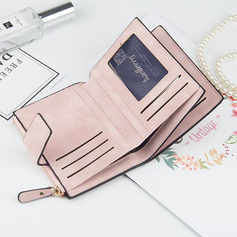 Portefeuille en cuir avec nom personnalisé pour femmes