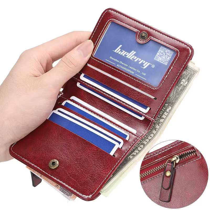 2025 mode mince femmes portefeuilles Mini porte-carte en cuir PU court design haute qualité femme sac à main