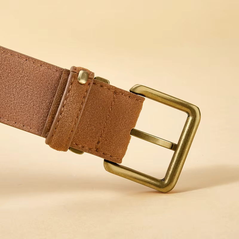 Ceinture de luxe en cuir de vache et daim pour femmes