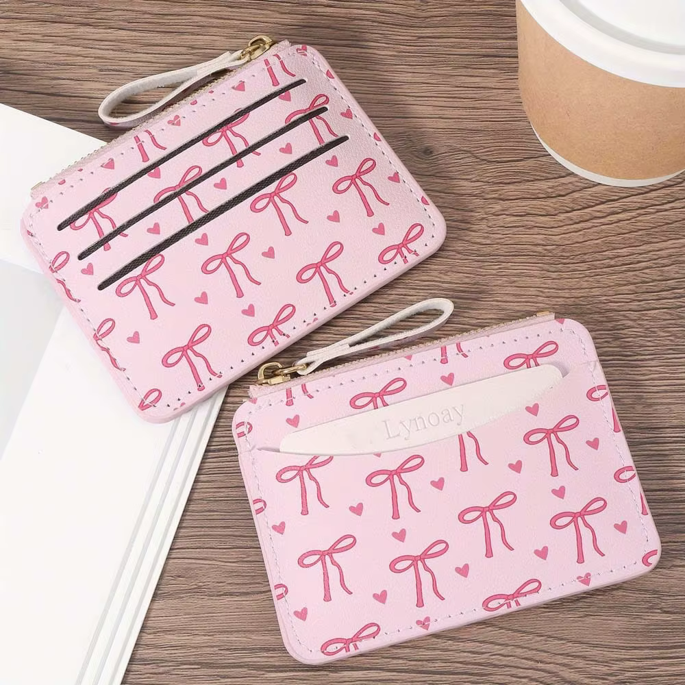 Portefeuille à nœud rose pour femmes