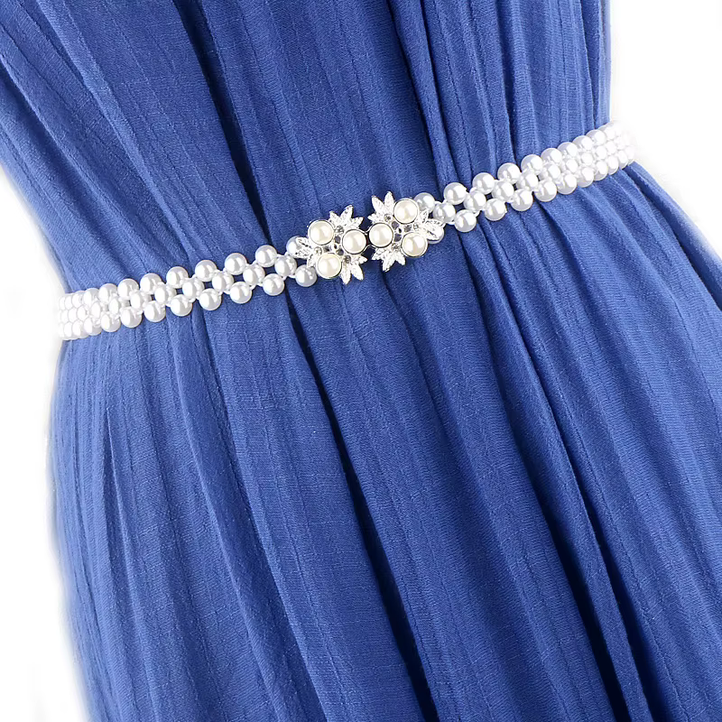 Ceinture en fausses perles pour femmes