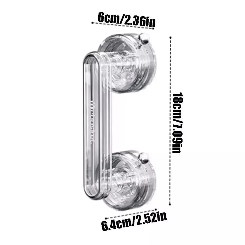 Poignée de porte en verre à ventouse, pas besoin de perçage, main courante de porte coulissante de salle de bain, porte d'armoire de fenêtre, poignée de réfrigérateur