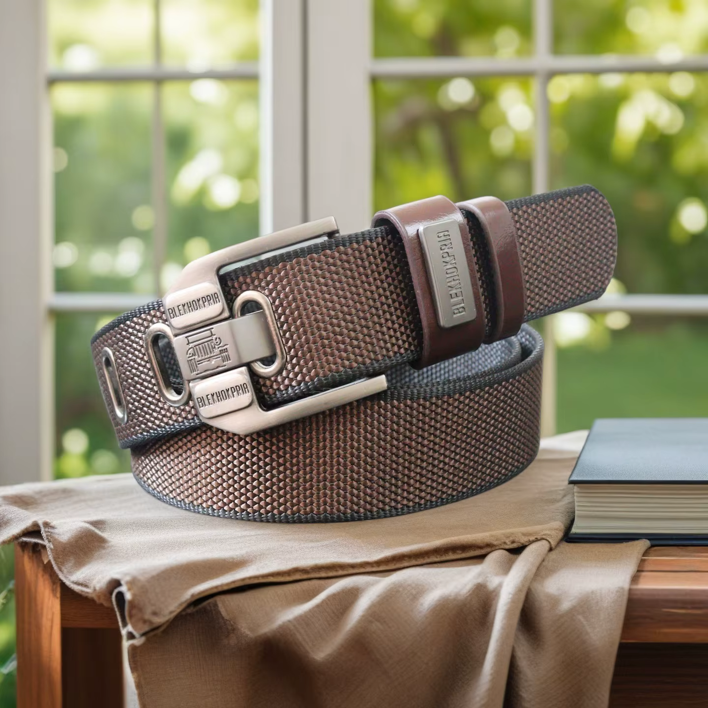 Ceinture en toile à boucle ardillon pour hommes pour adolescents – Décontracté rétro élégant de haute qualité