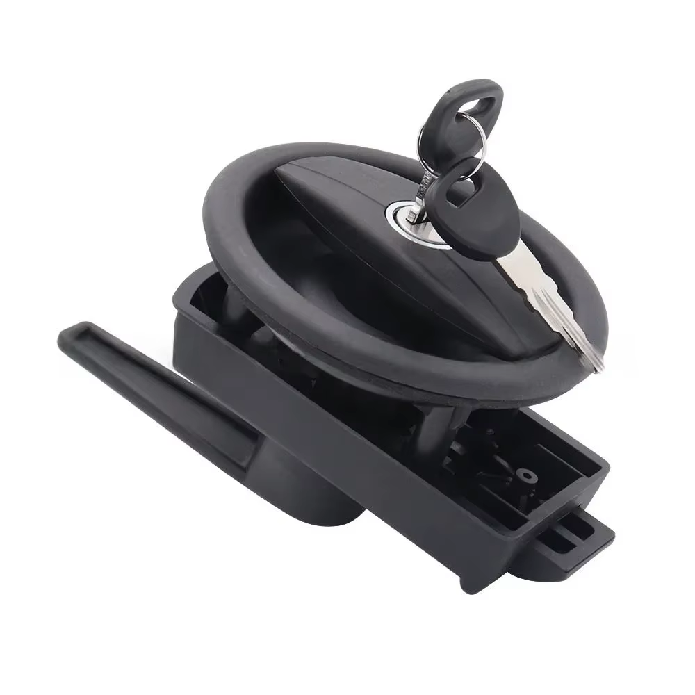 Serrure de porte circulaire en alliage pour caravane, camping-car, serrure de porte complète, baril C/W, main gauche, accessoires de camping-car, 1 pièce